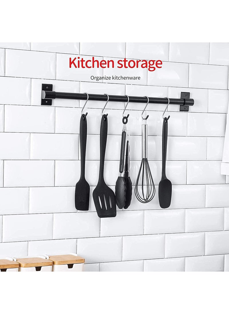 Trifecta Trifecta S Shape Hooks Stainless Steel Pack 12 PCs for Hanging Pots and Pans Storage Holder Rack Hanger Heavy Duty Hanging for Kitchen Wardrobe Work Shop Bathroom Garden Office 12  - Image 4