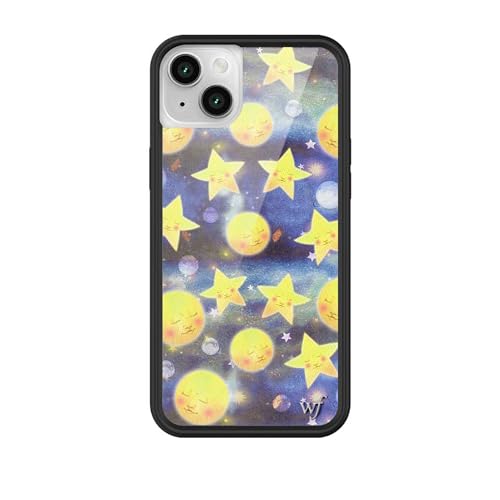 Wildflower Cases - Compatible with Apple iPhone 13/14 | Protective Black Bumper, 4ft Drop Test Certified, Women Owned Small Business | Celestial Dreaming - Sky Moon Galaxy Night Star Cute Trendy - Image 1