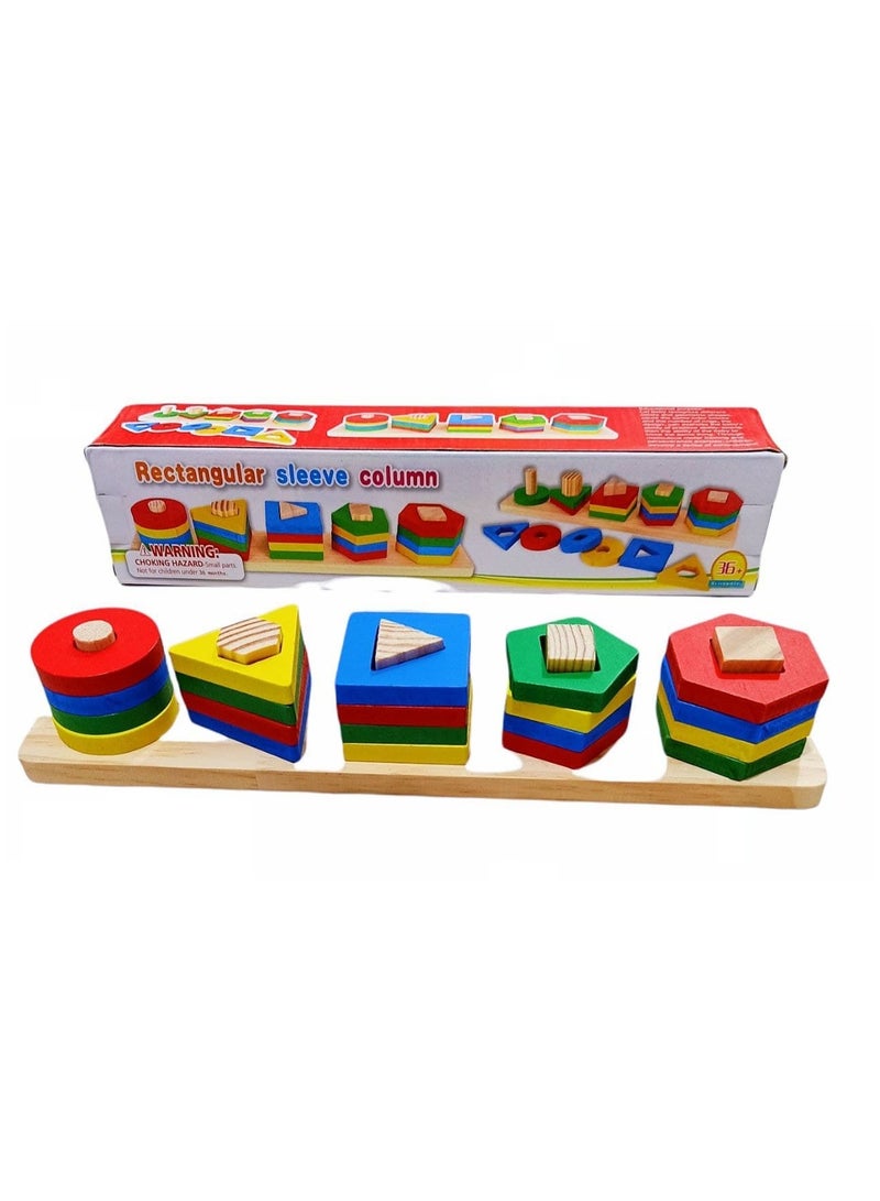 Children's toy, W3-17, arranging geometric shapes toy, 5 pieces, from Al Safwa Toys