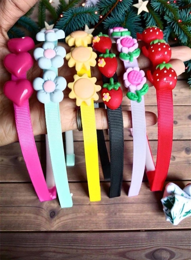 Neobaby Colorful Hair Accessories Set, Cute Cartoon Design Headbands, Ribbon Hair Bands for Girls Kids (Random Design, Pack of 4 Pcs) - Image 2