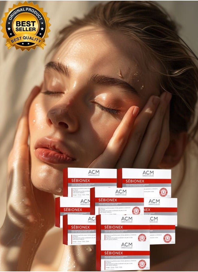 ACM 9 Pieces Sebionex Pain Dermatologique Purifiant Soap  - Image 1