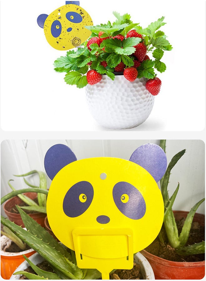 6 Pack Fruit Fly Traps Panda Gnat Sticky Traps for Indoor Outdoor House Plants Fungus Traps Insect Catcher for Mosquitoes Bug Fungus Gnats Pest Insect Catcher Killer - Image 2