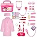 Liberry Doctor Kit for Toddlers 3 4 5 Years Old Kids Doctor Play Set for Girls Boys Toy Pretend Play Medical Kit with Stethoscope  Costume for Christmas Birthday Gift Pink - Image 4