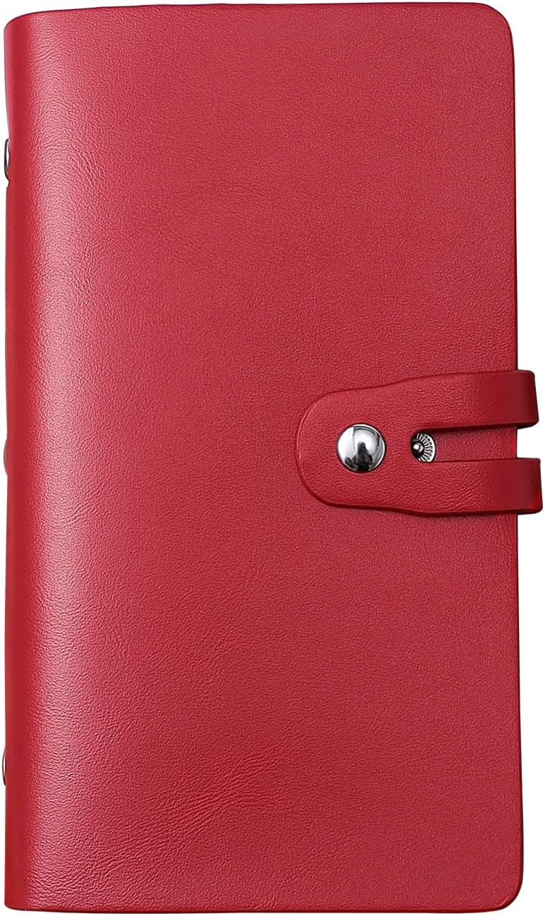 Romozi RFID Credit Card Holder, Leather Business Card Organizer with 96 Card Slots, Credit Card Case for Managing Your Different Cards and Important Documents to Prevent Loss or Damage (Red) - Image 4