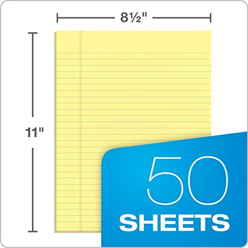 TOPS 7522 The Legal Pad Glue Top Pads, Legal/Wide, 8 1/2 x 11, Canary, 50 Sheets (Pack of 12) - Image 3