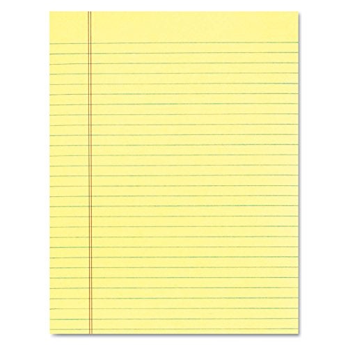 TOPS 7522 The Legal Pad Glue Top Pads, Legal/Wide, 8 1/2 x 11, Canary, 50 Sheets (Pack of 12) - Image 1