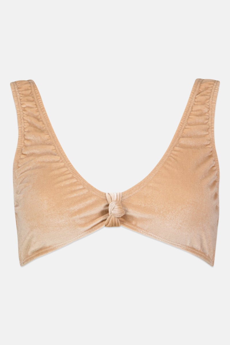 PUBLIC DESIRE Women Textured Bikini Top, Tan  - Image 1