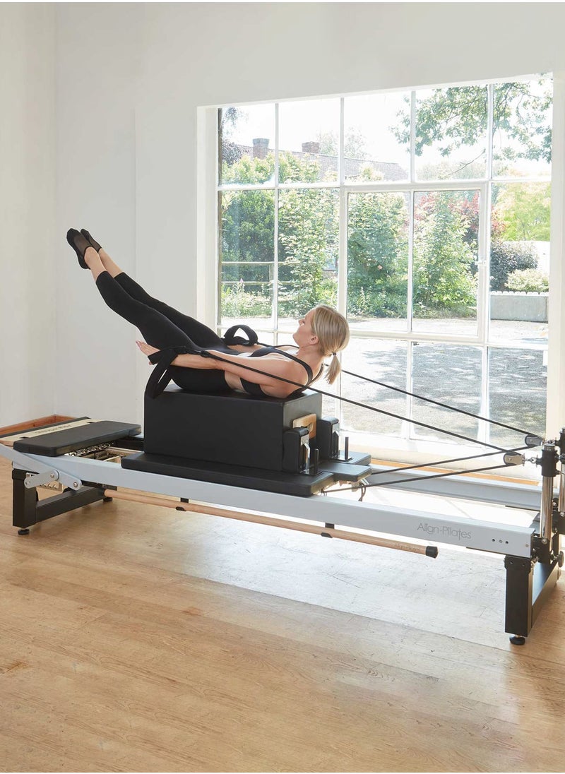 محاذاة بيلاتيس صندوق الجلوس Align-Pilates Pro للمصلحين، ملحق بيلاتيس مريح ومتين، دعم متعدد الاستخدامات للتمرين، أسود  - Image 1