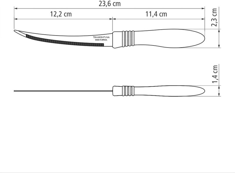 Tramontina 5 Tomato Knife with Black Handle - Image 3