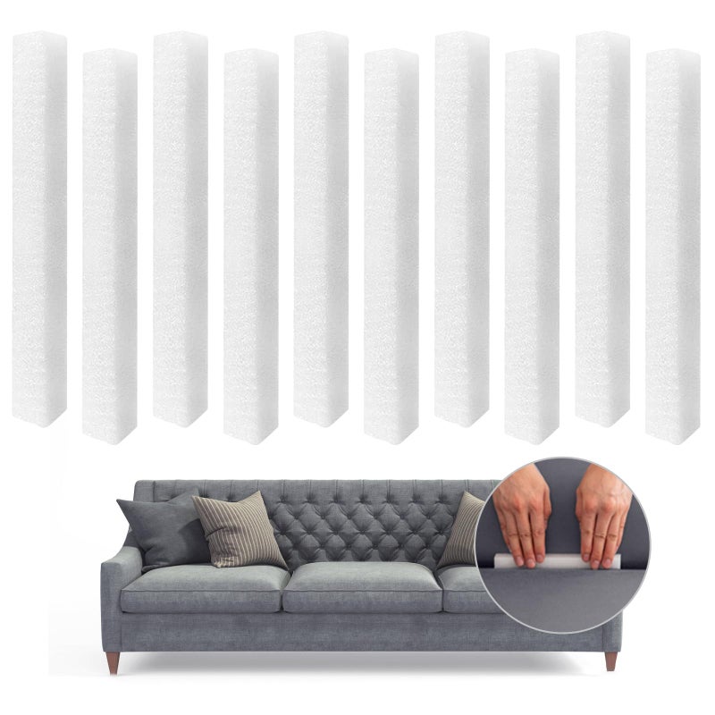 NAISI Foam Stick 10 Pieces for Sofa Slipcover Sofa Gaps Filler Flexible Foams Rods Gap Filler Foam Slipcover Grips for Sectional Couch