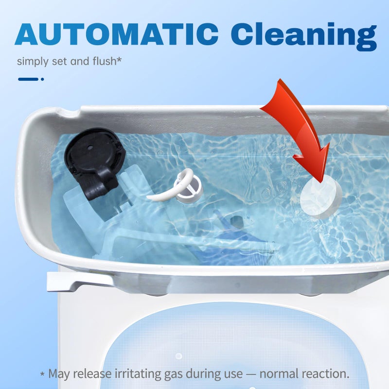 Vacplus Toilet Bowl Cleaner Tablets 50 PACK, Automatic Toilet Bowl Cleaners with Bleach for Deodorizing and Descaling, Bathroom Cleaner Against Tough Stains - Image 5