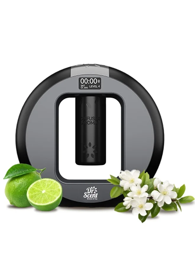 دكتور سينت جهاز نشر الروائح العطرية Dr Scent Breeze of Joy Home المزود بنظام العلاج بالروائح العطرية الذكي، والمعزز بإمكانية الاتصال السلس بتطبيق الهاتف المحمول - بوابتك إلى سيمفونية العطور الشخصية ونعيم العافية (أسود)