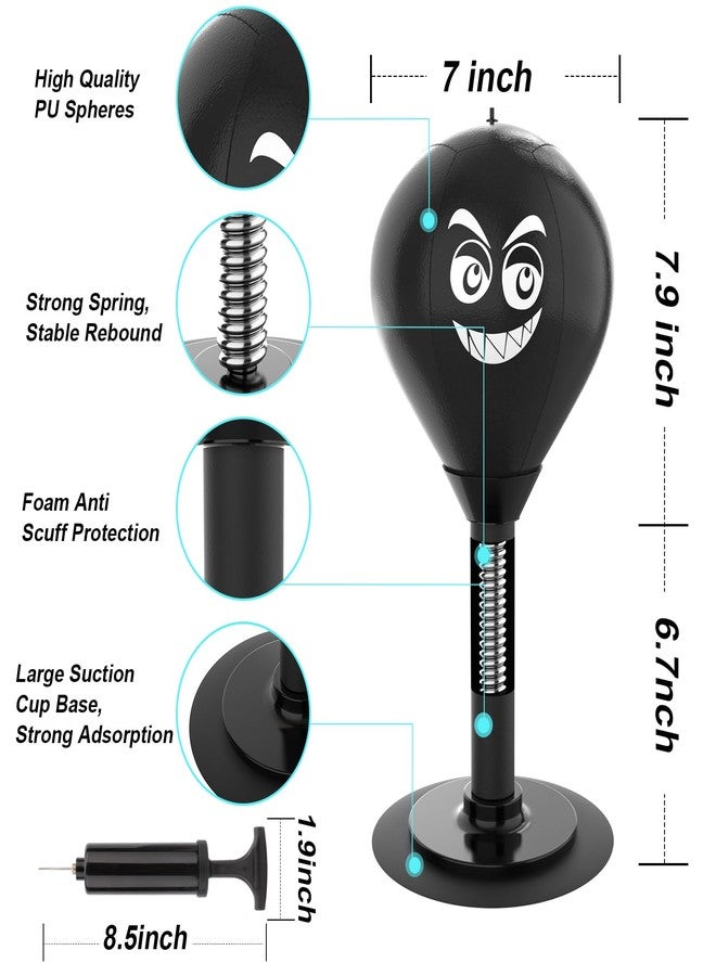 HZG Desktop Punching Bag, Stress Buster with Suction Cup for Office Table and Counters, Heavy Duty Stress Relief Ball, Desk Boxing Punch Ball, Funny Toys Punching Bag for Kids Coworkers and Friends - Image 3
