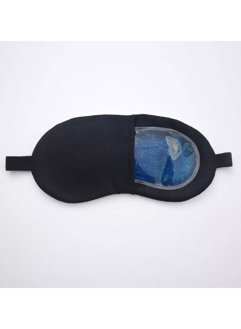 قطعة واحدة لطيفة من غطاء العين المنفوش الناعم معصوب العينين أثناء السفر والنوم لقناع العين وقناع النوم مع عبوة جل قناع العين الجل وسادات باردة وباردة (تصميم متنوع) - Image 4