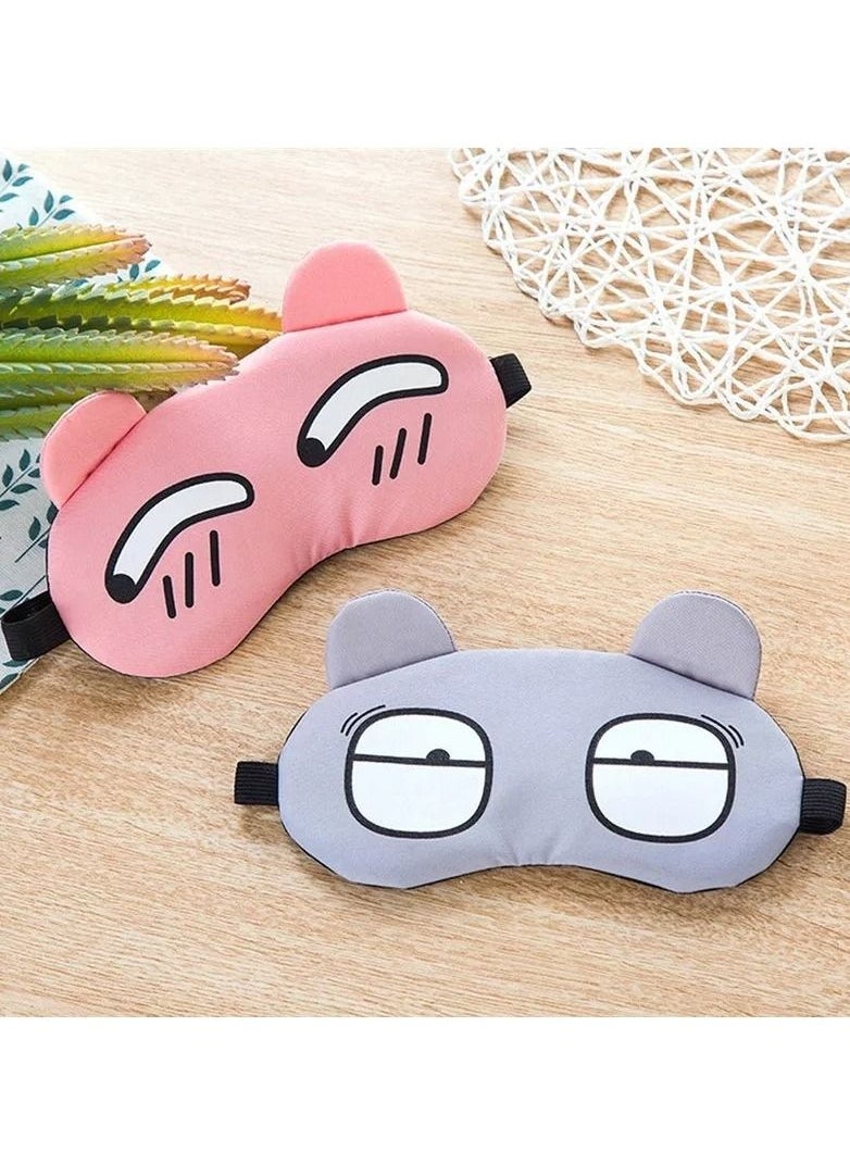 Generic - 1 Piece Cute Sleep Blindfold Soft Fluffy Cover Eye Blindfold Shield for Travel Sleeping for Eye Mask Sleep Mask with Gel Pack Gel Eye Mask Cold Pads&Cool (Assorted Design) - Image 1
