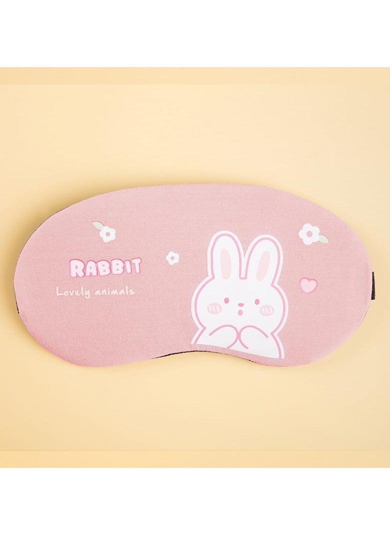 Generic - 1 Piece Cute Sleep Blindfold Soft Fluffy Cover Eye Blindfold Shield for Travel Sleeping for Eye Mask Sleep Mask with Gel Pack Gel Eye Mask Cold Pads&Cool (Assorted Design) - Image 1