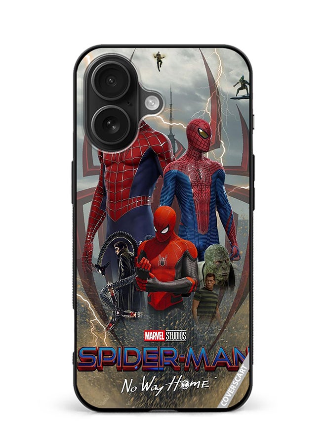 Protective Case Cover For Apple iPhone 16 Spiderman Design Multicolour