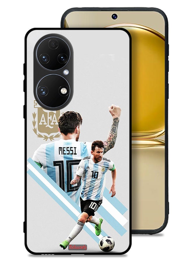 Tolwak Huawei P50E Protective Case Cover Leo Messi Art - Image 1