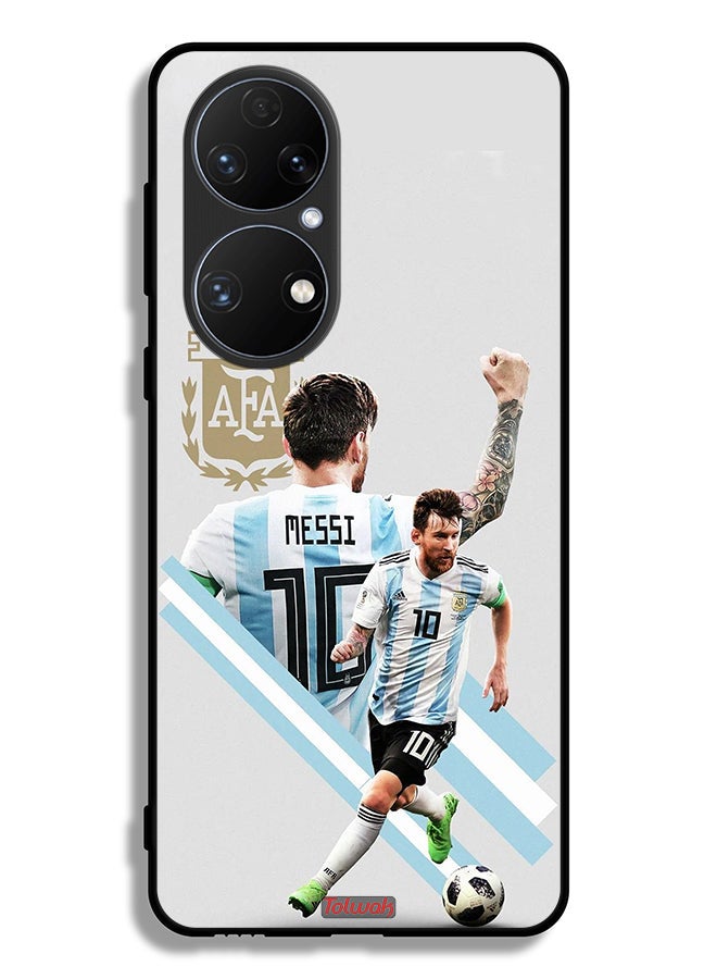 Tolwak Huawei P50E Protective Case Cover Leo Messi Art - Image 2