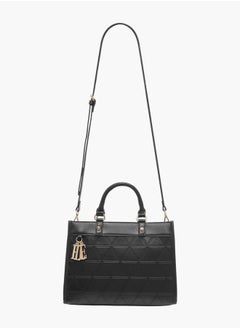 ELLE Women Quilted Tote Bag with Double Handle and Zip Closure  - Image 2