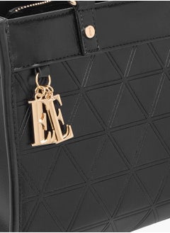 ELLE Women Quilted Tote Bag with Double Handle and Zip Closure  - Image 5