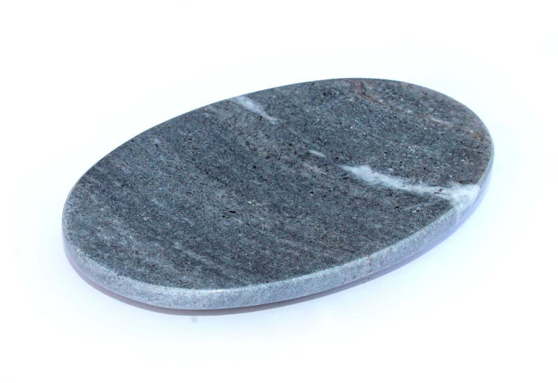 KLEO Natural Black Stoneware Soap Dish Bath Accessories in Oval Shape (Black) - Image 3