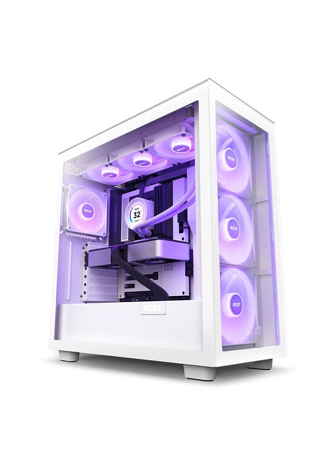 NZXT - Kraken Elite 360 RGB AIO CPU liquid cooler- 360mm, 2.36"Customizable LCD Display, 3 x F120RGB Core Fans ,RGB Controller and RGB Fans (White), RL-KR36E-W1 - Image 1