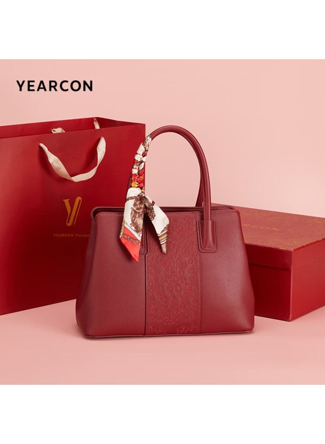 YEARCON Yierkang Large Capacity Gift Box Tote Bag With Embroidery, Handheld Wedding Bag, Gift For Mom Or Wife, Teacher's Day Present - Image 5