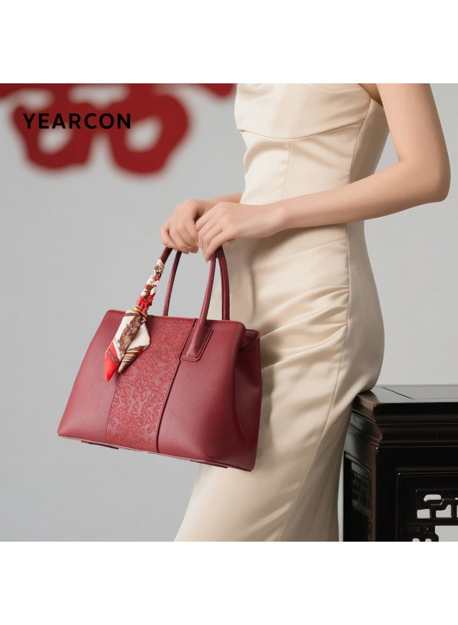 YEARCON Yierkang Large Capacity Gift Box Tote Bag With Embroidery, Handheld Wedding Bag, Gift For Mom Or Wife, Teacher's Day Present - Image 2