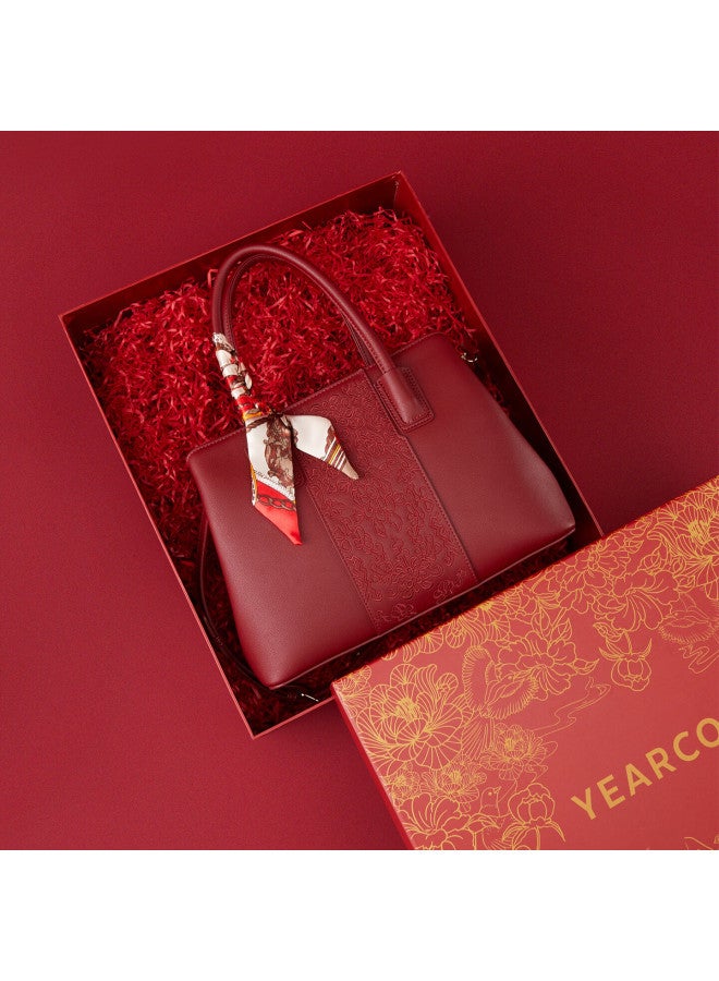 YEARCON Yierkang Large Capacity Gift Box Tote Bag With Embroidery, Handheld Wedding Bag, Gift For Mom Or Wife, Teacher's Day Present - Image 4