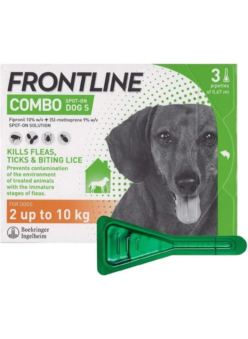 Frontline Flea and Tick Spot on Combo Treatment for Dogs and Home Protection, Small - Image 1