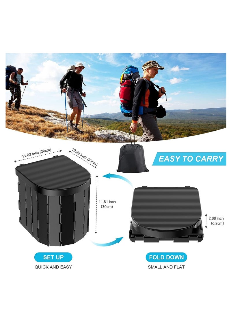 Generic Portable Toilet for Camping, Portable Toilet for Adults, Portable Potty for Adults, Folding Waterproof Porta Potty for Camping, Car, Bucket, Travel, Outdoor, Hiking, Trips, Boat, Beach, Tent - Image 2