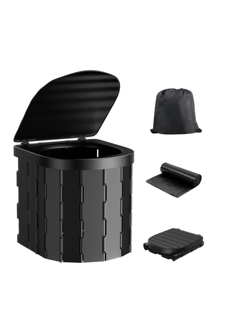Generic Portable Toilet for Camping, Portable Toilet for Adults, Portable Potty for Adults, Folding Waterproof Porta Potty for Camping, Car, Bucket, Travel, Outdoor, Hiking, Trips, Boat, Beach, Tent - Image 1
