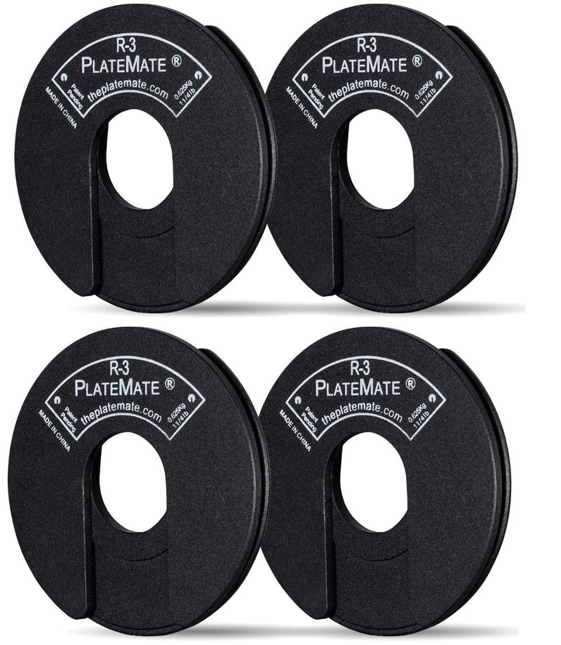 PlateMate 125 Lb each R3 Micro Loading Weight Plates Use with Metal Rubber Vinyl or Urethane Dumbbells Two Pair