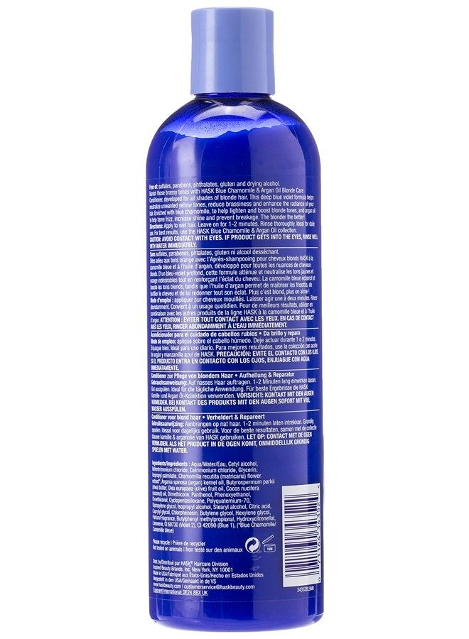 HASK Hask Blue Chamomile and Argan Oil Blonde Care Conditioner, 12 Ounce  - Image 2