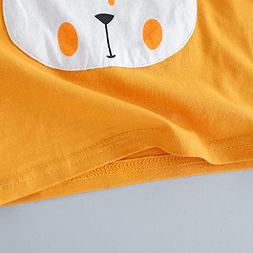 Bold N Elegant Cotton Cute Cartoon Printed Half Sleeve T-Shirt And Shorts Clothing Set For Infant Toddler Baby Boy Girl (Mustard Yellow - Olive, 4-5 Years) - Image 5