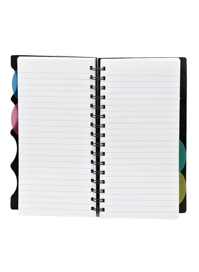 Cubic A5 Premium Wiro Notebook | 5 Subject Divider | Durable Black Hard Cover | Strong Spiral Binding | Ideal for School, Office & Personal Notes - Image 3