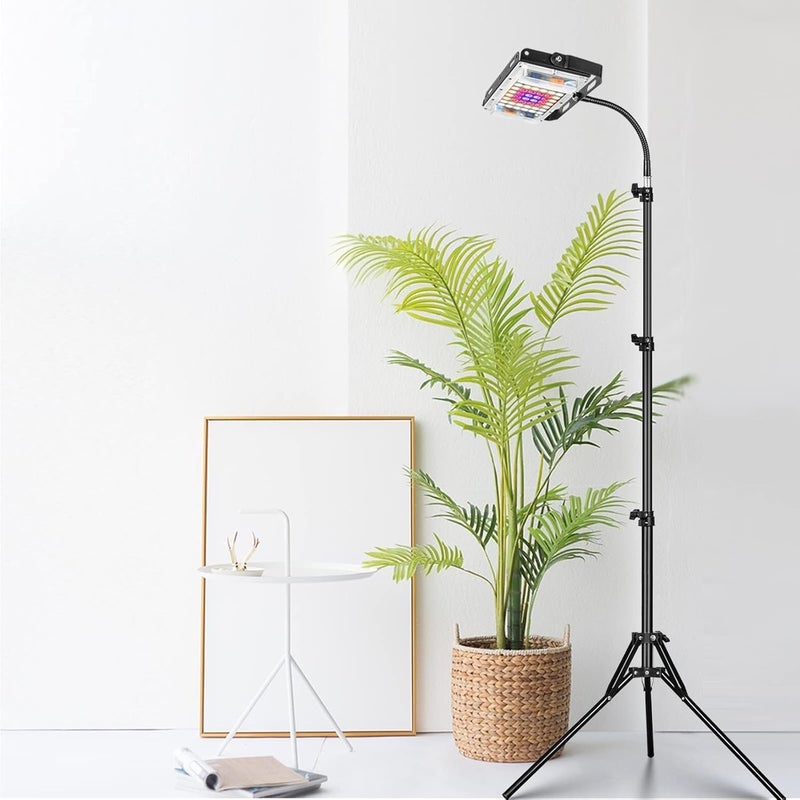 LBW Grow Light with Stand, Full Spectrum LED Plant Light, Floor Grow Lamp with 63" Adjustable Tripod, 4H/8H/12H Timer, 6 Dimmable Brightness, Ideal for Tall Plants - Image 2
