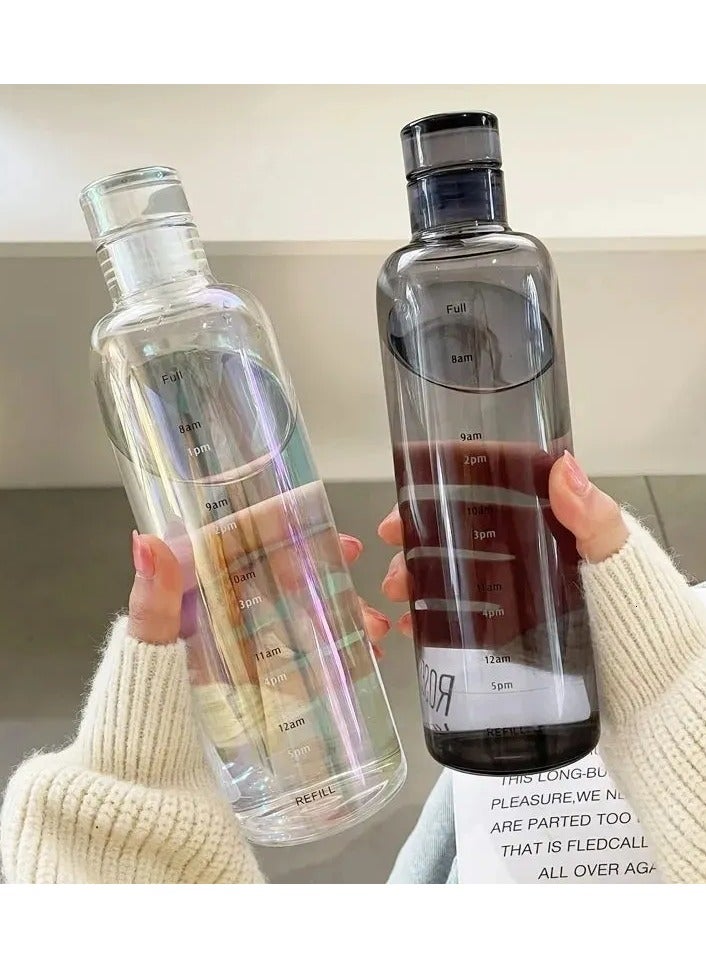 زجاجة مياه للرياضه سعة 500 مل ، زجاجة شرب بلاستيكية للرياضات الخارجية متعدده الالوان - Image 2