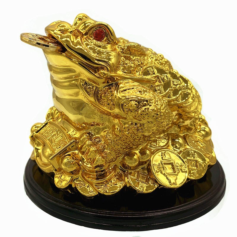 Betterdecor Feng Shui Money Frog Three Legged Wealth Toad Chan Chu Statue Home Deocration for Wealth Luck140