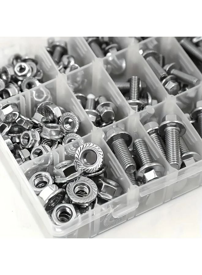 160 Pcs Stainless Steel Flange Bolt And Nut Kit Rust Resistant For Heavy Duty - Image 5
