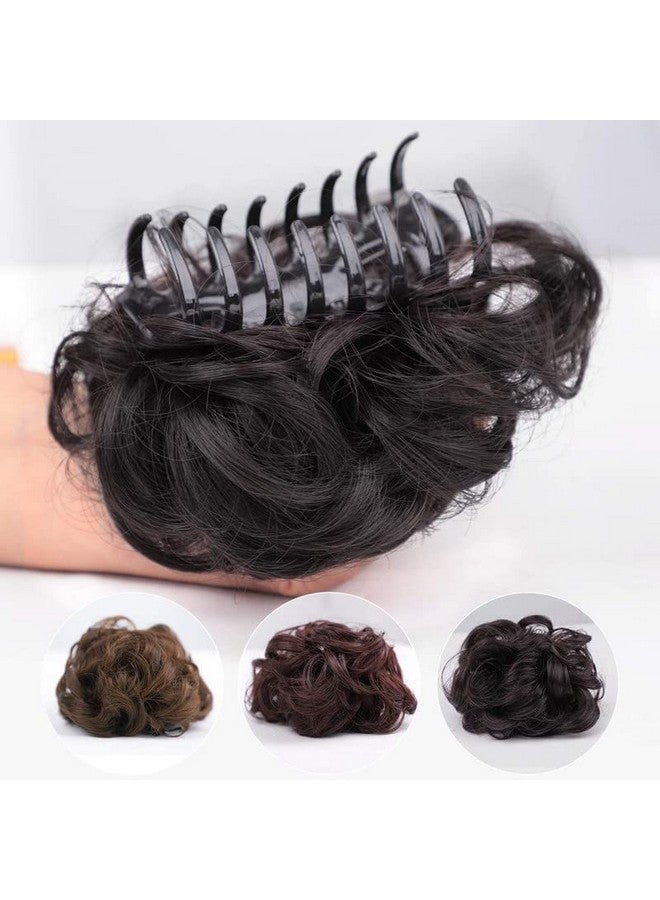 Chanderkash Juda Extension Messy style With Clutcher For Women And Girls Hair Extension Hair Piece with Claw Clip Hair Buns Curly Wavy Hairpieces Synthetic Hair Scrunchies - Image 3