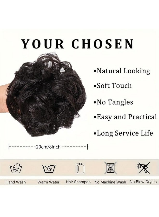 Chanderkash Juda Extension Messy style With Clutcher For Women And Girls Hair Extension Hair Piece with Claw Clip Hair Buns Curly Wavy Hairpieces Synthetic Hair Scrunchies - Image 4