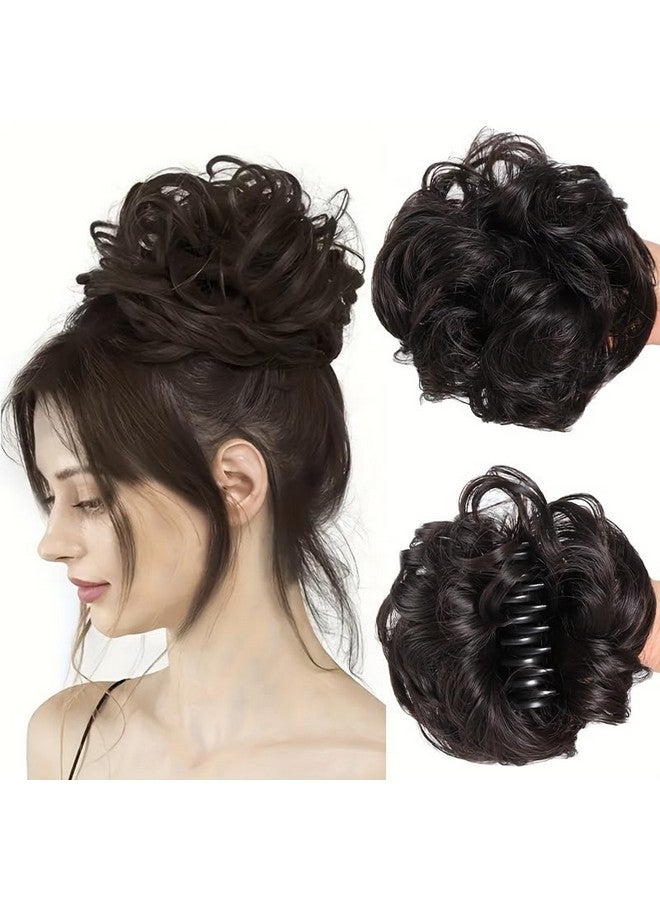Chanderkash Juda Extension Messy style With Clutcher For Women And Girls Hair Extension Hair Piece with Claw Clip Hair Buns Curly Wavy Hairpieces Synthetic Hair Scrunchies - Image 2