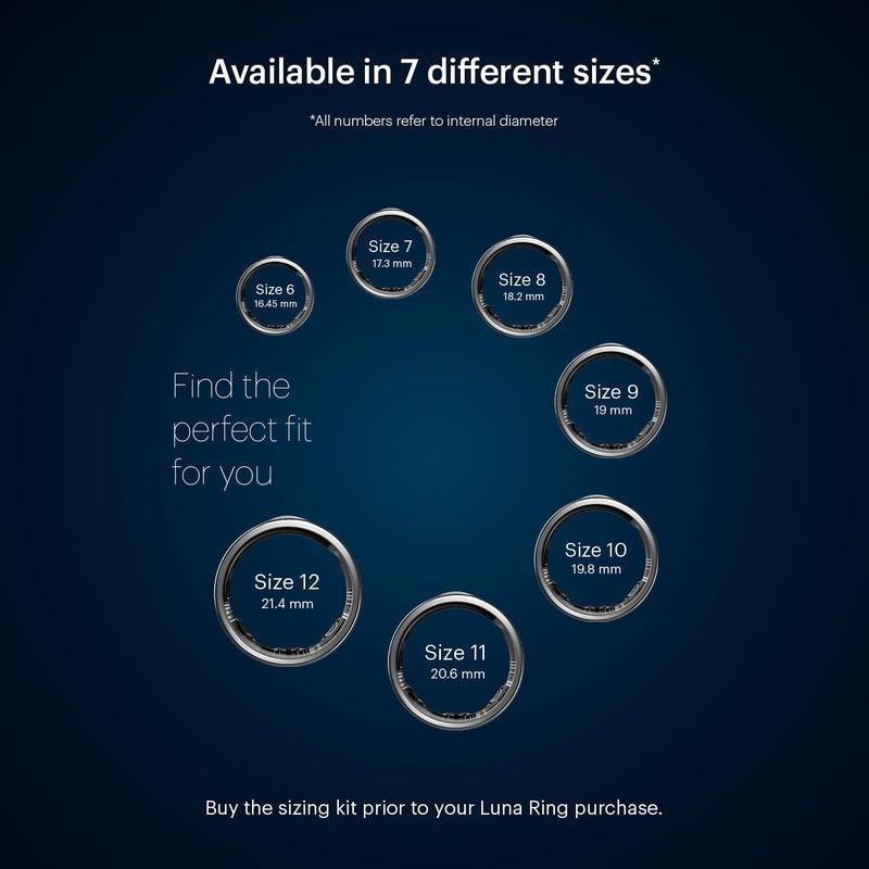 خاتم (شراء مجموعة قياس أولاً) - خاتم ذكي أكثر دقة ، تتبع النوم ، النشاط ، الاستعداد ، الإجهاد ، صحة الحيض وأكثر من ذلك - بطارية تصل إلى 6 أيام - حجم 9 - الذهب المشمس - Image 2