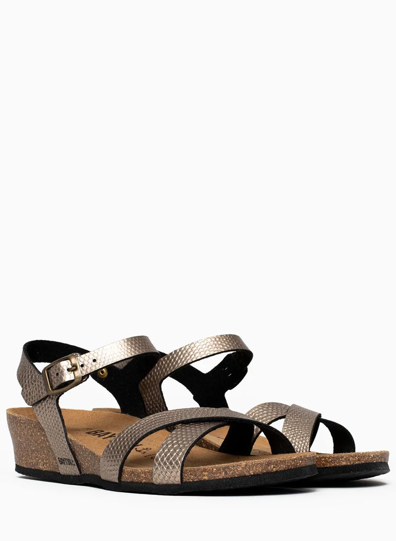 BAYTON Canberra Strappy Mid Heel Wedges