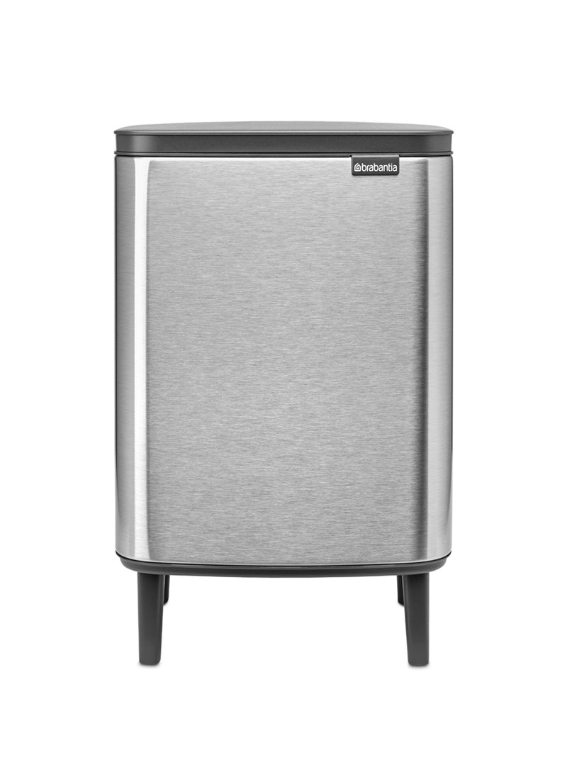 brabantia Bo Waste Bin HI 12L - Matt Steel Fingerprint Proof  - Image 1
