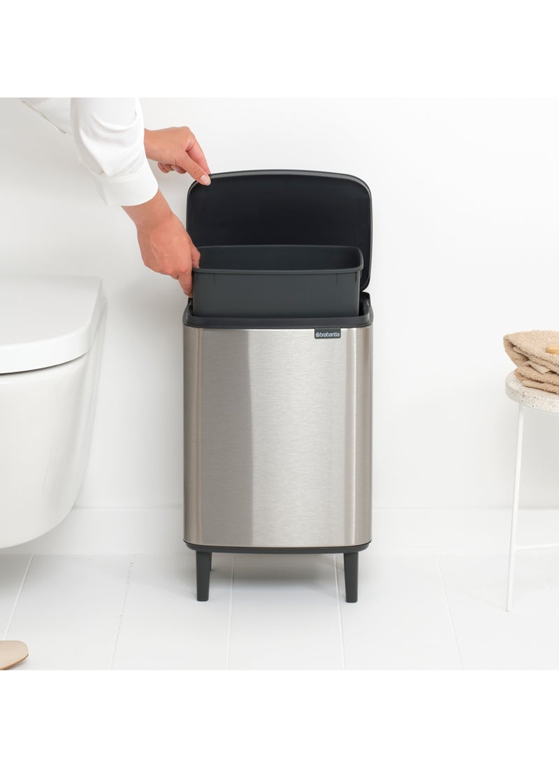 brabantia Bo Waste Bin HI 12L - Matt Steel Fingerprint Proof  - Image 4