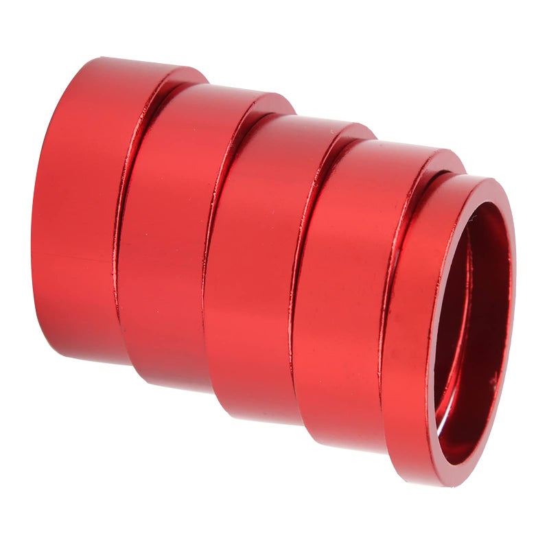 Red Bicycle Front Fork Washer Set 28 6mm 5PCS Headset Spacer Gasket Aluminum Alloy - Image 2