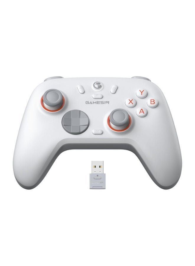 gamesri GameSir Nova 2 Lite Wireless PC Controller with Hall Effect Joysticks & Triggers, 2.4G & Wired 1000Hz Polling Rate, Remappable Buttons - Compatible with PC/Switch/Steam/Android (White) - Image 1